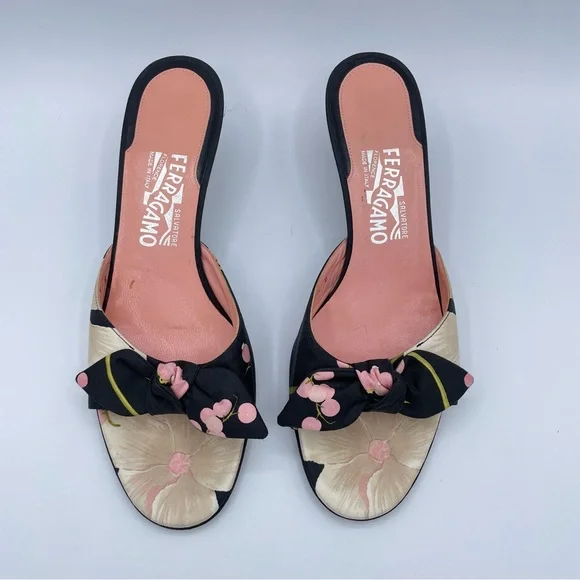 Salvatore Ferragamo Shoes 8 1/2 Black/Pink - Picture 6 of 16